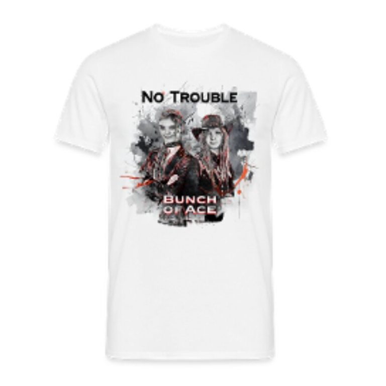 Bunch of Ace Herren Fan-Shirt No Trouble schwarz